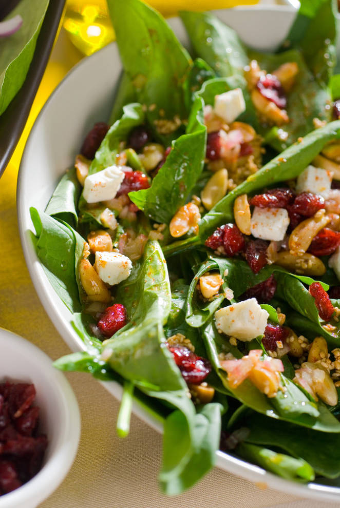 Image result for Cranberry Quinoa, Pinenuts and rocket leaves salad